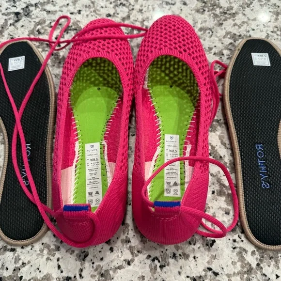 Rothy's Square Mesh Wrap - 8.5 Pink Women's Shoes - Picture 4 of 5